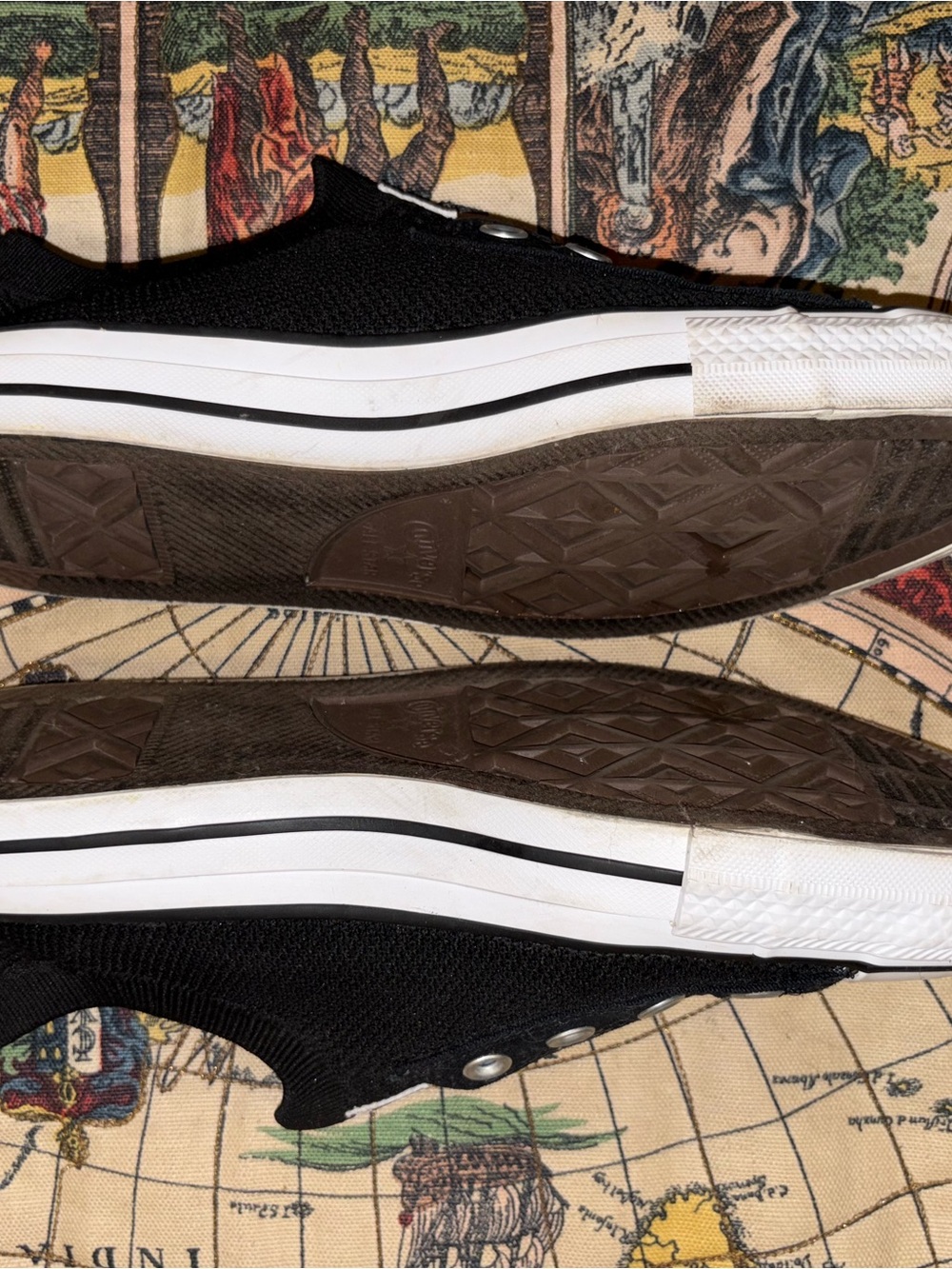 Converse Slip-On Low Top Sneakers — Black with White Accents - Picture 3 of 5